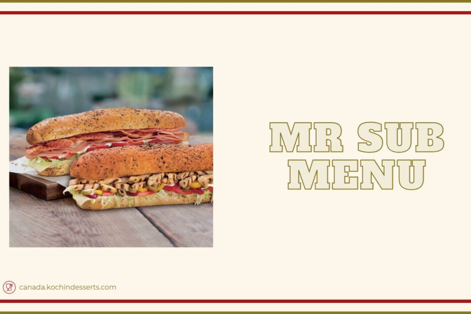 Mr Sub Menu