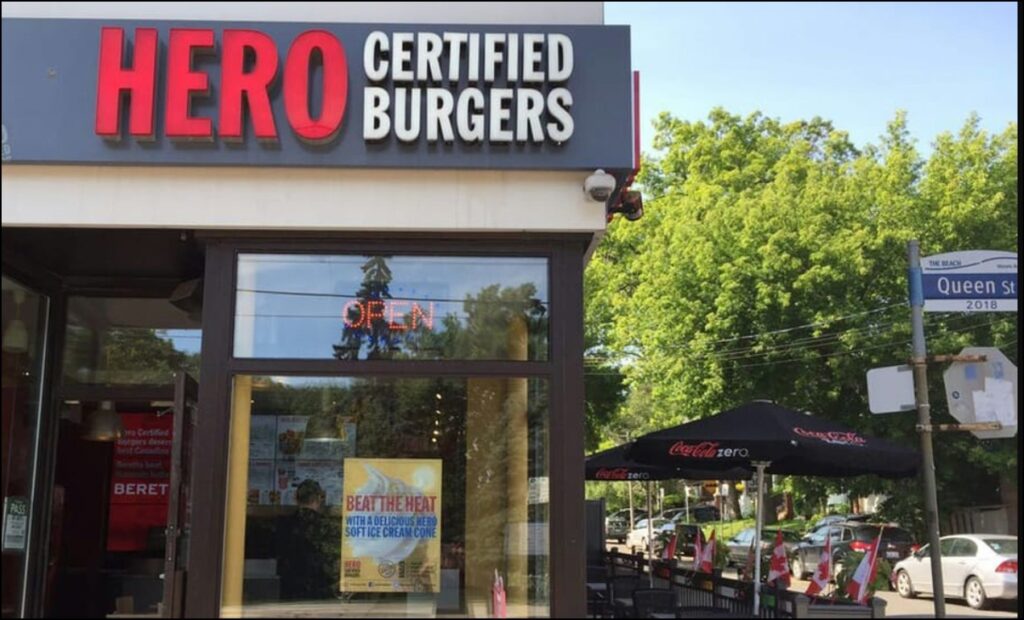 Hero Certified Burgers Menu with Prices