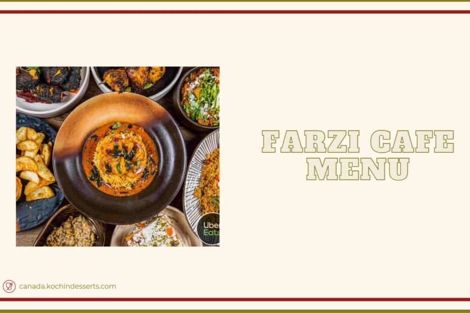 Farzi Cafe Menu