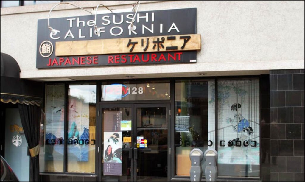 Sushi California Menu with Prices