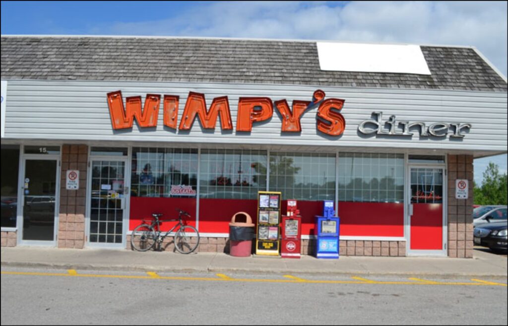 Wimpys Menu with Prices